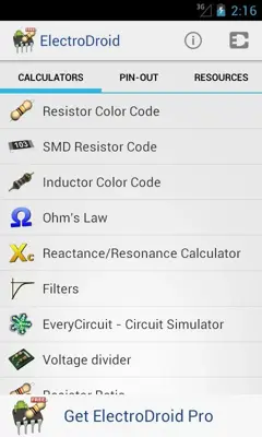 ElectroDroid android App screenshot 7